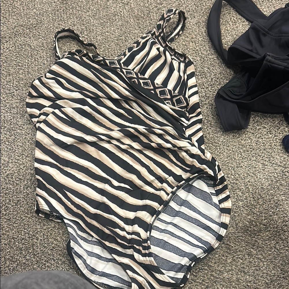 Striped One-Piece Swimsuit